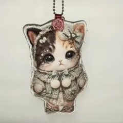 猫パネルダイカットマスコットチャームポーチ-2 - メルカリ