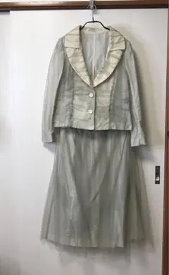 【新品未使用】HIROKO KOSHINO セットアップ　ミディアムグレー 新品未使用】HIROKO KOSHINO セットアップ ミディアムグレー