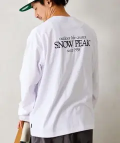 別注コラボ　SNOWPEAK / ロングスリーブTシャツ L 白