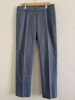 グレー スラックス クロップド丈