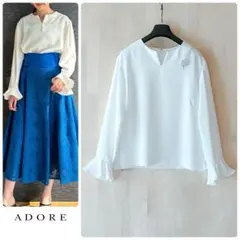 新品未使用タグ付き【滝沢眞規子さん着用TOTEMEトーテムフリルブラウスXS】 Drawer - 滝沢眞規子さん着用 TOTEME トーテム ワンピースの通販