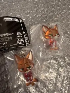 ズートピア2 めじるしアクセサリー ニック ×2 カプセルトイ　正規品