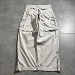 古着 00s ワイド カーゴパンツ 2way デタッチャブル アイボリー テックのサムネイル