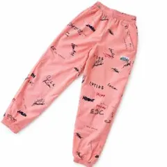 adidas 総柄 ジョガーパンツ S ピンク トラックパンツ ロゴプリント