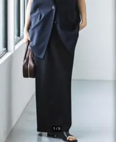 noble コンフォートジャージーライクタイトスカート 36