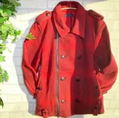 【RAGEBLUE】レイジブルー アウター ジャケット Pコート M 美品 赤