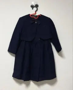 スコッチハウス　お受験　アンサンブル　スーツ　セットアップ　濃紺　ウール　110