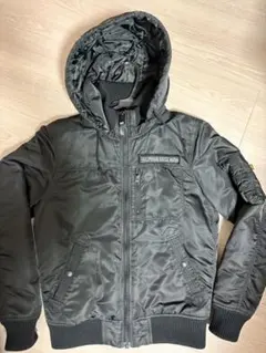 美品‼️アルファ　MA-1 中綿ジャケット 黒 M フード 2way