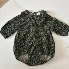 cottoli 花柄コーデュロイ ロンパース