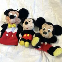 ビンテージ　ミッキーマウス ぬいぐるみ 3体セット