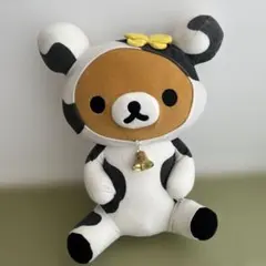 リラックマ 牛柄 ぬいぐるみ 鈴付き