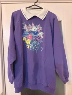 襟付き スウェット