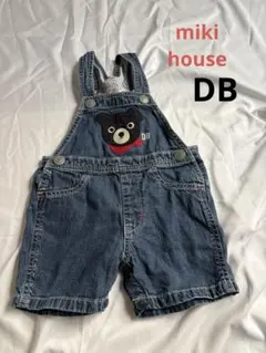 DOUBLE.B クマ刺繍デニムオーバーオール　sizeF