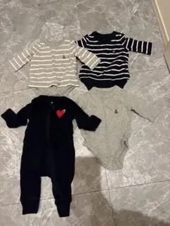 gap ロンパース・カバーオールセット（ストライプ）