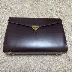 ロウナー ロンドン 英国王室御用達 チェーンショルダーバッグ ボルドー