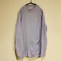【定番】リブニットセーター　プルオーバー　薄紫　アース　earth フリーサイズ