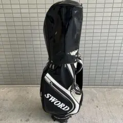 SWORD/KATANA GOLF キャディバッグ９型【ブラック】美品！ 美品 KATANAGOLF SWORD キャディバッグ フードなし ゴルフ ラウンド