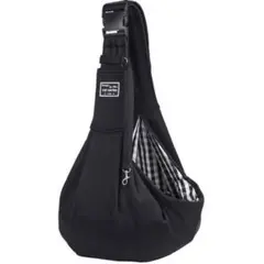 ブラック 長さ調整可能 ペット スリング キャリーバッグ 犬 猫 抱っこ紐