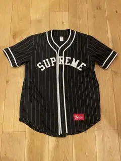 【美品】Supreme ラガーシャツ 黒 ボーダー アーム刺繍ロゴ Sサイズ 美品】Supreme ラガーシャツ 黒 ボーダー アーム刺繍ロゴ Sサイズ