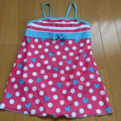 サイズ130 女の子　水着　ドット柄　ハート　 ワンピース水着　 ワンピース