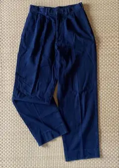 ネイビー チノパン ストレートフィット　バックポケット付き　76cm 綿100%
