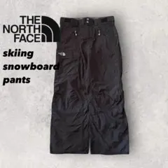【ザ・ノースフェイス】スキー　スノボーパンツ　黒　M 刺繍ロゴ　ハイベント　k