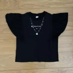 mezzo piano junior 黒 Tシャツ M 150 袖フリル