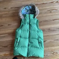 ROXY グリーンダウンベスト Lサイズ