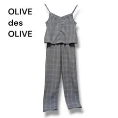 OLIVE des OLIVE スリーブレスオールインワン チェック グレー Mのサムネイル