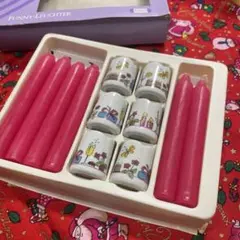 キャンドルと陶器ホルダーセット