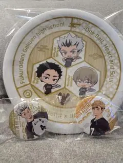 ハイキュー くら寿司 オリジナル寿司皿　梟谷学園高校　木兎光太郎バッジ　梟谷