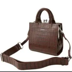 美品 値下可能 MOUSSY クロコ型押し がま口 2WAY ショルダーバッグのサムネイル