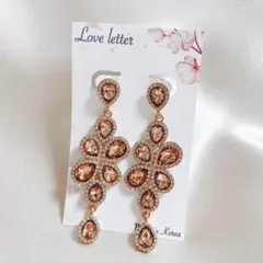 Lo.30 キラキラフラワービジューピアス ゴールド 韓国輸入 花 量産型 地雷