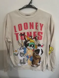 LOONEY TUNES トレーナー Mベージュ　古着のサムネイル