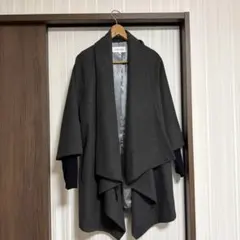 美品 Calvin Klein ドレープコート ダークグレー XSのサムネイル