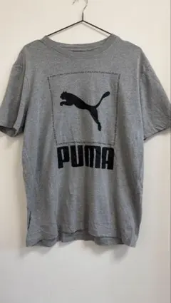 PUMA グレー Tシャツ ロゴ入り