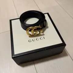 GUCCI ダブルG バックル レザーベルト ブラックのサムネイル