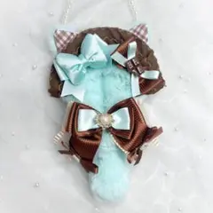 10cm ぬい服 ちびぐるみ チョコミント にじぱぺっと しっぽ付き #43