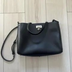 現行 極美品 アニエスベー ショルダーバッグ クロスボディ 牛革 ロゴ