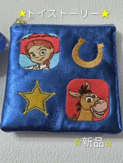 【新品】TOY STORY 5 シリーズ スクエアポーチ BLUEのサムネイル