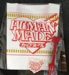 非売品 HUMAN MADE カップヌードル エコバッグ ステッカー フォーク