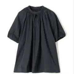 TOMORROWLAND 半袖ブラウス ネイビー36