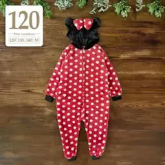 120cm〔ミニーちゃん 着ぐるみパジャマ〕子供ハロウィンコスプレディズニー親子