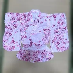 子供服　花柄 ピンク 浴衣風甚平 110 ｃｍ