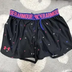 キッズ UNDER ARMOUR YXL ボトムス 黒/マルチカラー