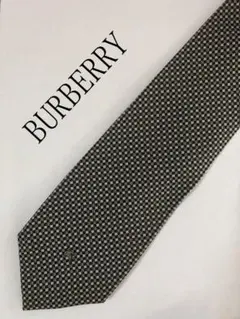 【美品】BURBERRY バーバリー ロゴ チェック柄 ネクタイ 絹100%