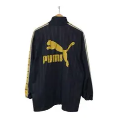 PUMA プーマ　ロゴ入り　ジャージ　バックロゴ　ヒットユニオン　刺繍　ブラック