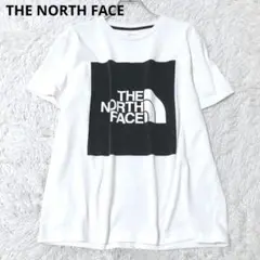 ザ・ノース・フェイス ロゴTシャツ ビッグロゴ ホワイト 綿混 カジュアル M