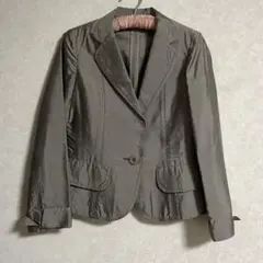 Gabardine K.T グレー　シルク　ジャケットのサムネイル