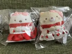 すみっコぐらし×サクマ　てのりぬいぐるみ しろくま＆ねこ　2個セット　未使用